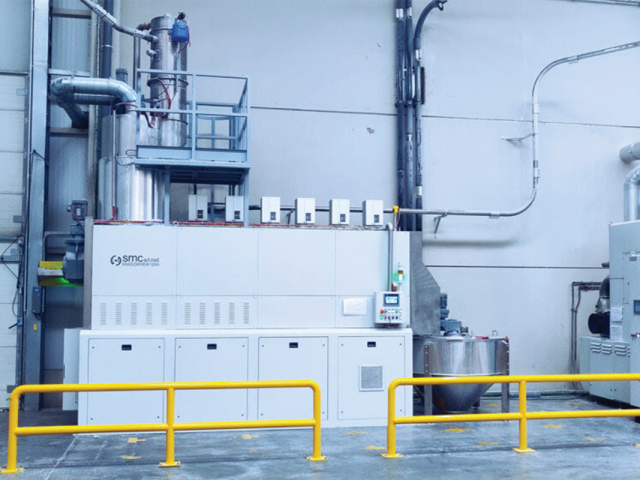 Sistemas de secado y cristalización de PET por microondas